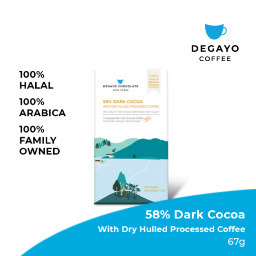 Picture of DEGAYO CHOCOLATE (58% Dark Cocoa with Dry Hulled Processed Coffee)