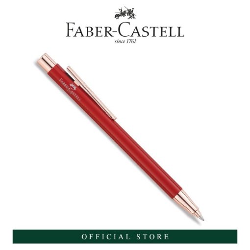 Picture of Faber-Castell NEO SLIM Oriental Red Rose Gold Chromed Ball Pen with Stylus