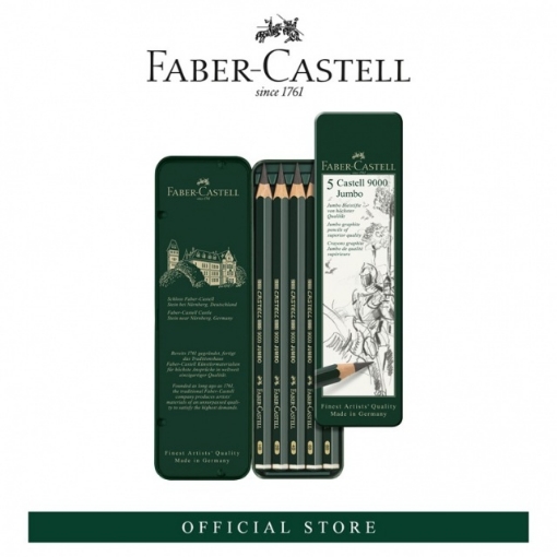 Picture of Faber-Castell CASTELL 9000 Jumbo - Tin of 5 pcs