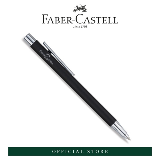 Picture of Faber-Castell NEO SLIM Matt Black Shiny Chromed Ball Pen with Stylus