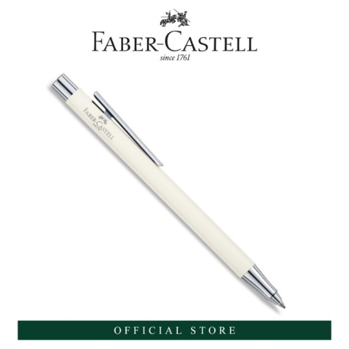 Picture of Faber-Castell NEO SLIM Ivory Shiny Chromed Ball Pen with Stylus