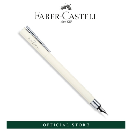 Picture of Faber-Castell NEO SLIM Ivory Shiny Chromed Fountain Pen