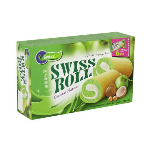 Picture of SWIZZLEF SWISS ROLL PANDAN 6X18G