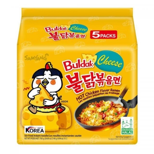 Picture of SAMYANG HOT CHICKEN CHEESE RAMEN 5X140G