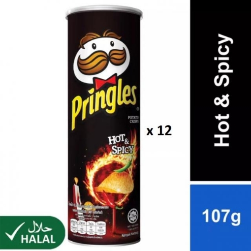 Picture of PRINGLES HOT & SPICY 107GX12