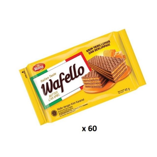 Picture of ROMA WAFELLO BUTTER CARAMEL WAFER 60X48G