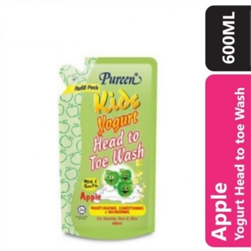 Picture of PUREEN YOGURT HEAD-TOE REFIL APPLE 600ML