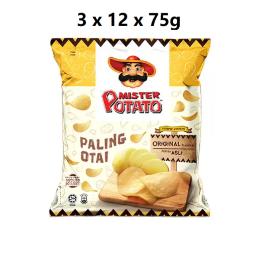 Picture of MISTER POTATO CHIPS ORIGINAL 3X12X75G