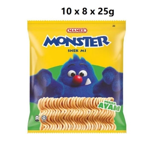 Picture of MAMEE MONSTER SNACK F/P CHICKEN 10X8X25G