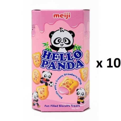 Picture of MEIJI HELLO PANDA S.BERRY 10X43GM