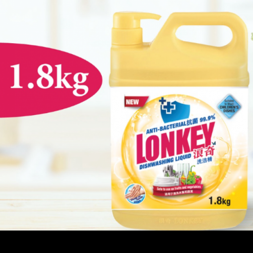 Picture of LONKEY DISHWASH LIQUID ANTI-BAC 1.8KG