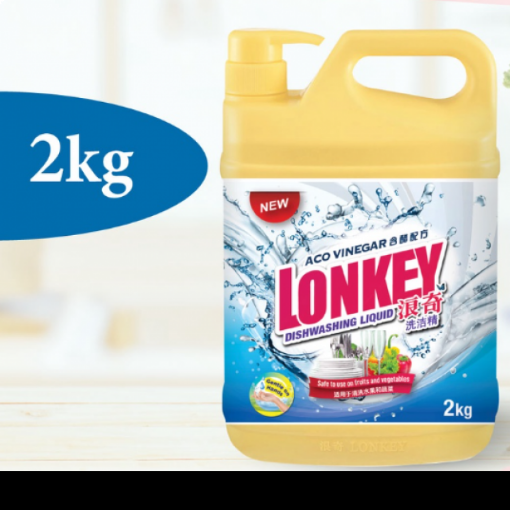 Picture of LONKEY DISHWASH LIQUID ACO VINEGAR 2KG