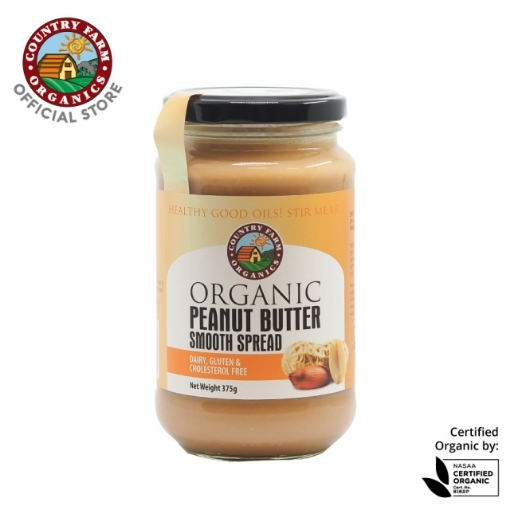 Picture of Country Farm Organics Smooth Peanut Butter 375g