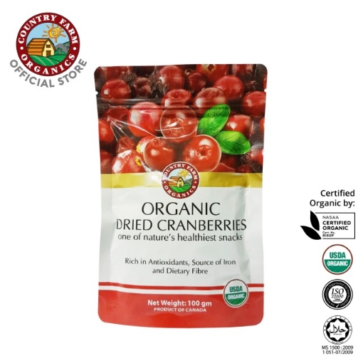 Picture of Country Farm Organics Dried Cranberries 100g