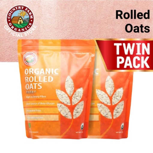 Picture of TWINPACK Country Farm Organics - Organic Canadian Rolled Oats (500g)