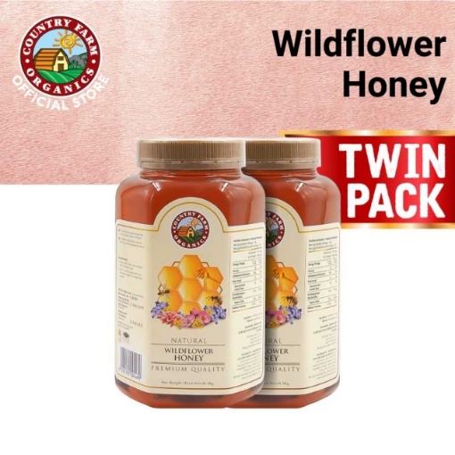 Picture of Country Farm Twin Pack Nat Wildflower Honey 1Lx2