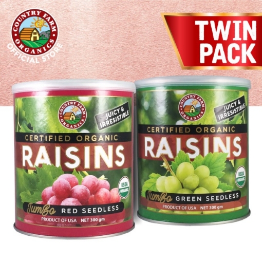 Picture of TWINPACK Country Farm Organics - Organic Red & Green Raisin (300g)