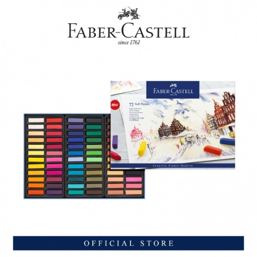 Picture of Faber-Castell Creative Studio Mini Soft Pastels, Cardboard Box of 72 (Half Length)