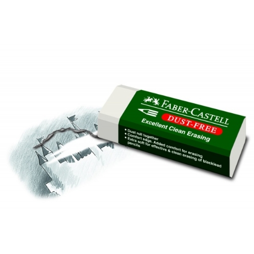 Picture of Faber-Castell Dust Free Eraser with sleeve - 7085-30 - Box of 30 pcs