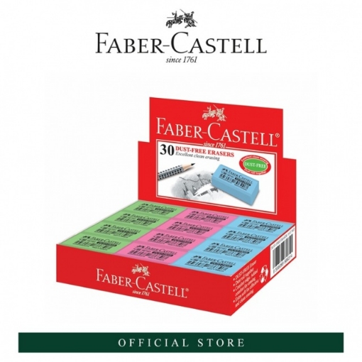 Picture of Faber-Castell Dust Free Eraser cello wrap - 7086-30 - Box of 30 - Pastel