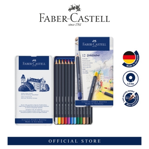 Picture of Faber-Castell Goldfaber Colour Pencils - Tin of 12pcs