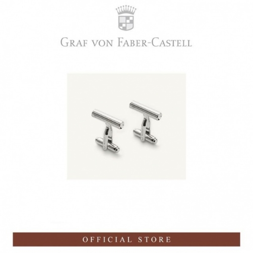 Picture of Graf von Faber-Castell CUFFLINKS Cylindrical Platinum-Plated