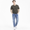 Picture of PUMA Modern Basics Striped Tee-Forest Night-Male-58366770