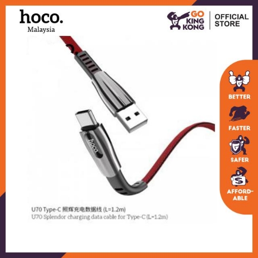 Picture of HOCO U70 SPLENDOR CHARGING DATA CABLE FOR TYPE-C