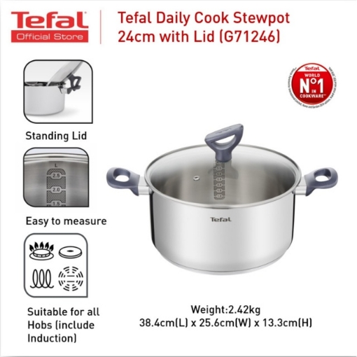 TEFAL DAILY COOK Casserole G71246 - 24 cm - COUV…