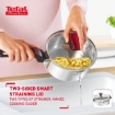 Picture of Tefal Cook & Clip 6 pcs Set (G723S674) (Saucepan 16cm with lid+Stewpot 20cm & 24cm with lids) (Grey)