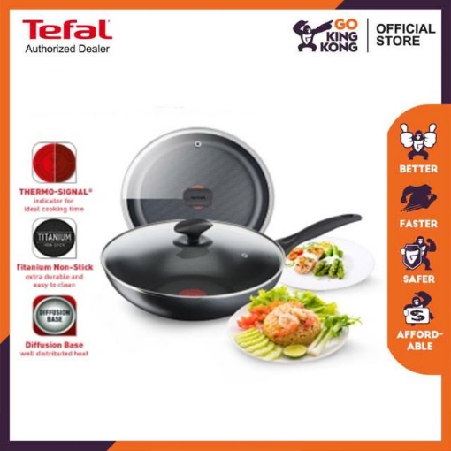 Picture of Tefal Cookware Cook & Clean Wokpan 28cm W/Lid (B22572)