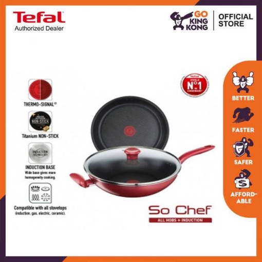 Picture of Tefal Cookware So Chef Wokpan 30cm with lid (G13594)