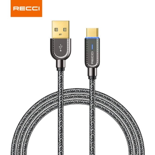 Picture of Recci Smart Power-Off Type-C Fast Charging Cable with LED 1M