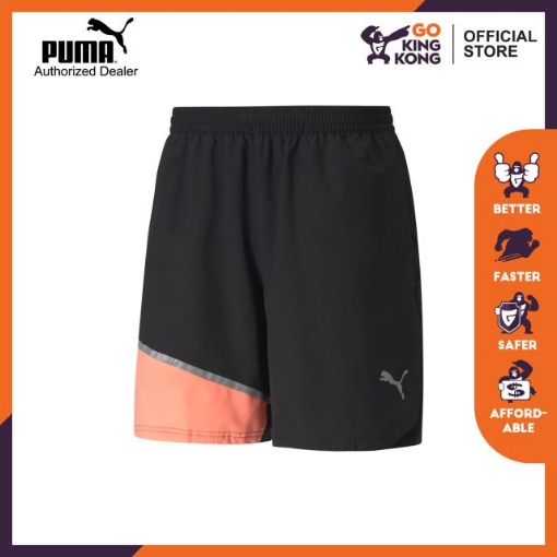 Picture of PUMA Run Woven 7" Short-Puma Black-Nrgy Peach-Male-51937103