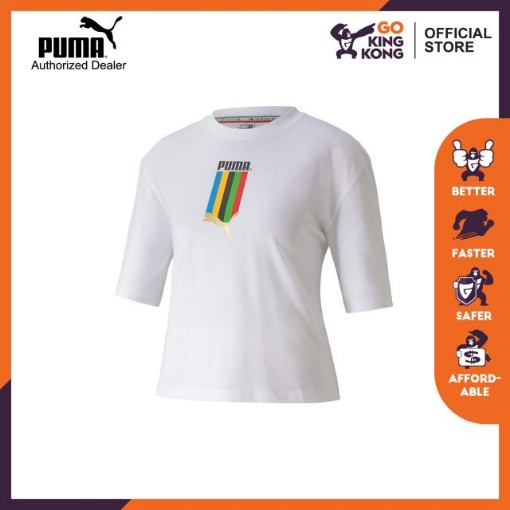 Picture of PUMA TFS Graphic Regular Tee-Puma White-gold-S-Female-59774762