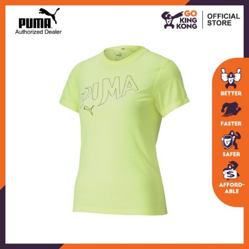 Picture of PUMA Performance Branded Short sleeve Tee-Fizzy Yellow-White & Black PUMA-Female-51953706