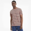 Picture of PUMA Modern Basics Striped Tee-Bridal Rose-Male-58366714