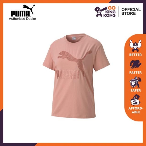 Picture of PUMA Classics Logo Tee-Bridal Rose-glitter-Female-59761814