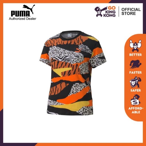 Picture of PUMA Classics AOP Logo Tee-Puma White-AOP-Female-59772488