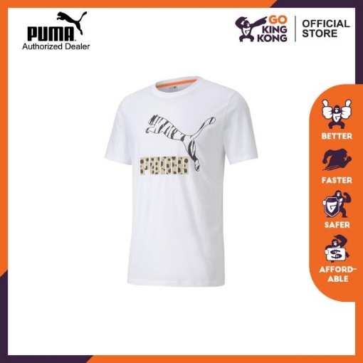 Picture of PUMA Classics Graphics Logo Tee-Puma White-Male-59777452