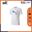 Picture of PUMA Avenir Graphic Tee-Puma White-Purple Corallites-Male-59778657