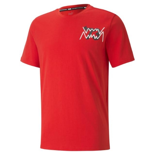 Picture of PUMA PARQUET STREET GRAPHIC TEE-High Risk Red