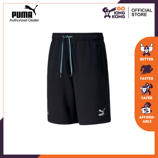 Picture of PUMA TFS Shorts FT 8"-Puma Black-Fluo Green