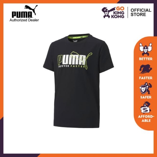 Picture of PUMA Alpha Graphic Tee B-Puma Black-sharp green-Male-58318851