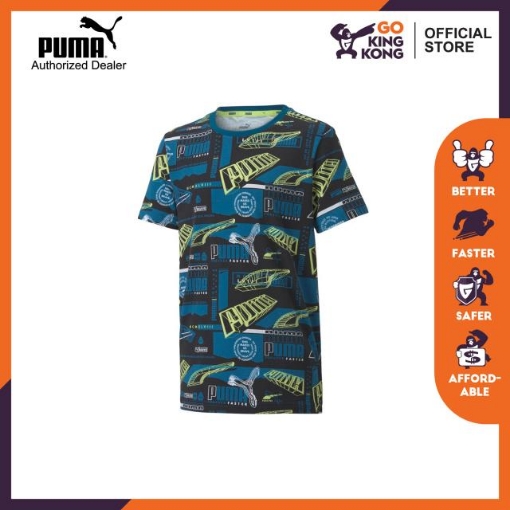 Picture of PUMA Alpha AOP Tee B-Digi-blue-Male-58319036