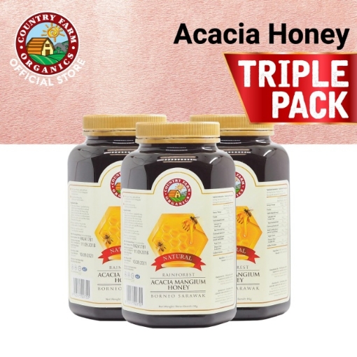 Picture of [Exp: Nov24] TRIPLE PACK Country Farm Organics Natural Acacia Mangium Honey 1L