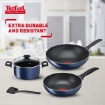 Picture of Tefal Clear Cook 5-PC set (Frypan 20cm + Wokpan 28cm + Stewpot with lid 22cm + Small (B266S5)