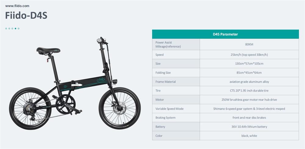 D4S Folding Electric Bike by Fiido E Bike